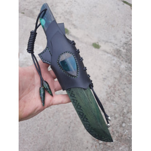 КРАСЕНЬ ТАНТО ніж ручної роботи майстра Павла Гончаренка, сталь - К110 в нержавійці 95х18 через нікель. Photo 2